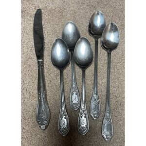 Customcraft Custom Craft Stainless Spoons & Knife 6 Monogram Letter "S"